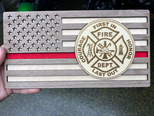 Fire Fighter American Flag